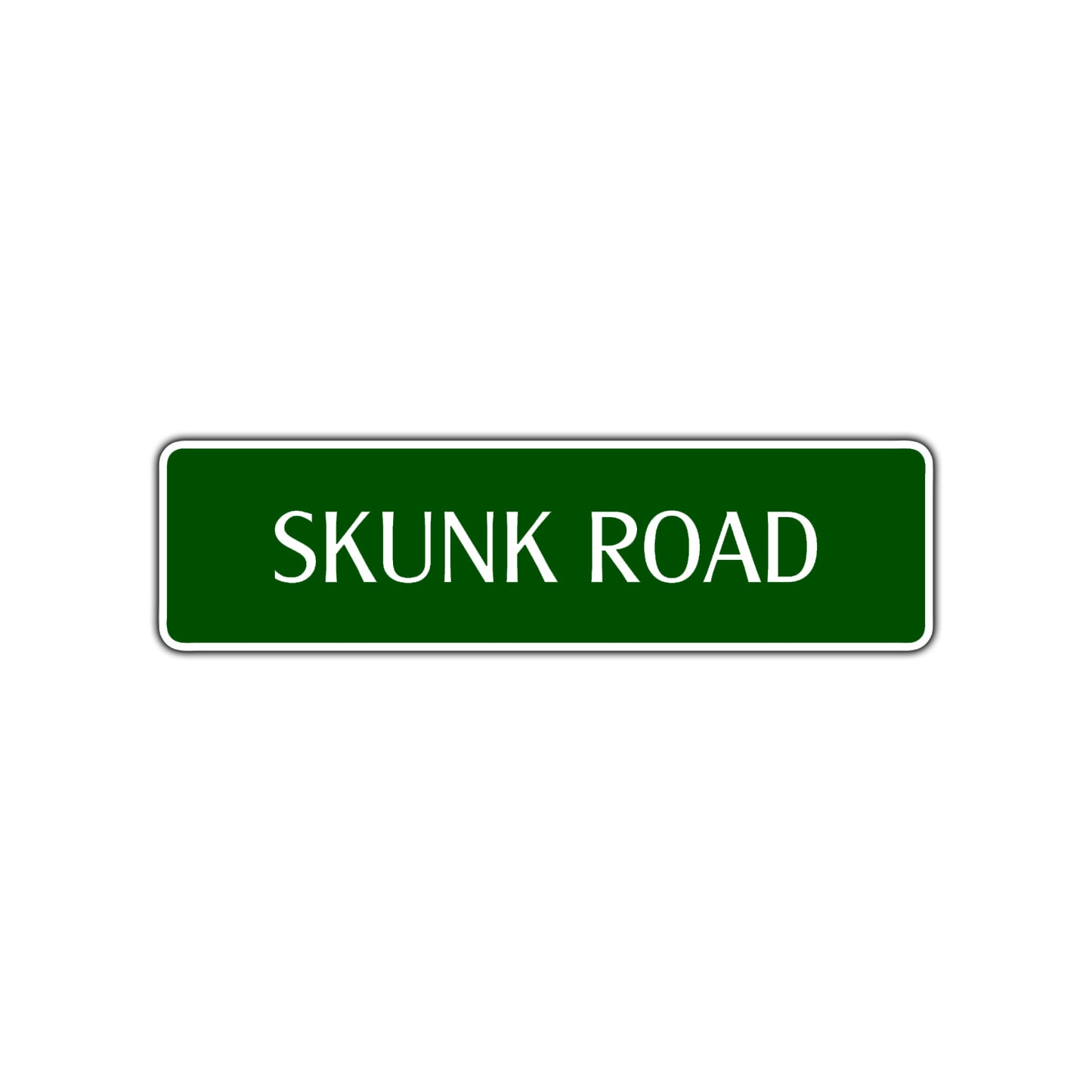 Skunk Road Aluminum Metal Novelty Street Plate Sign Wall Gift Decor