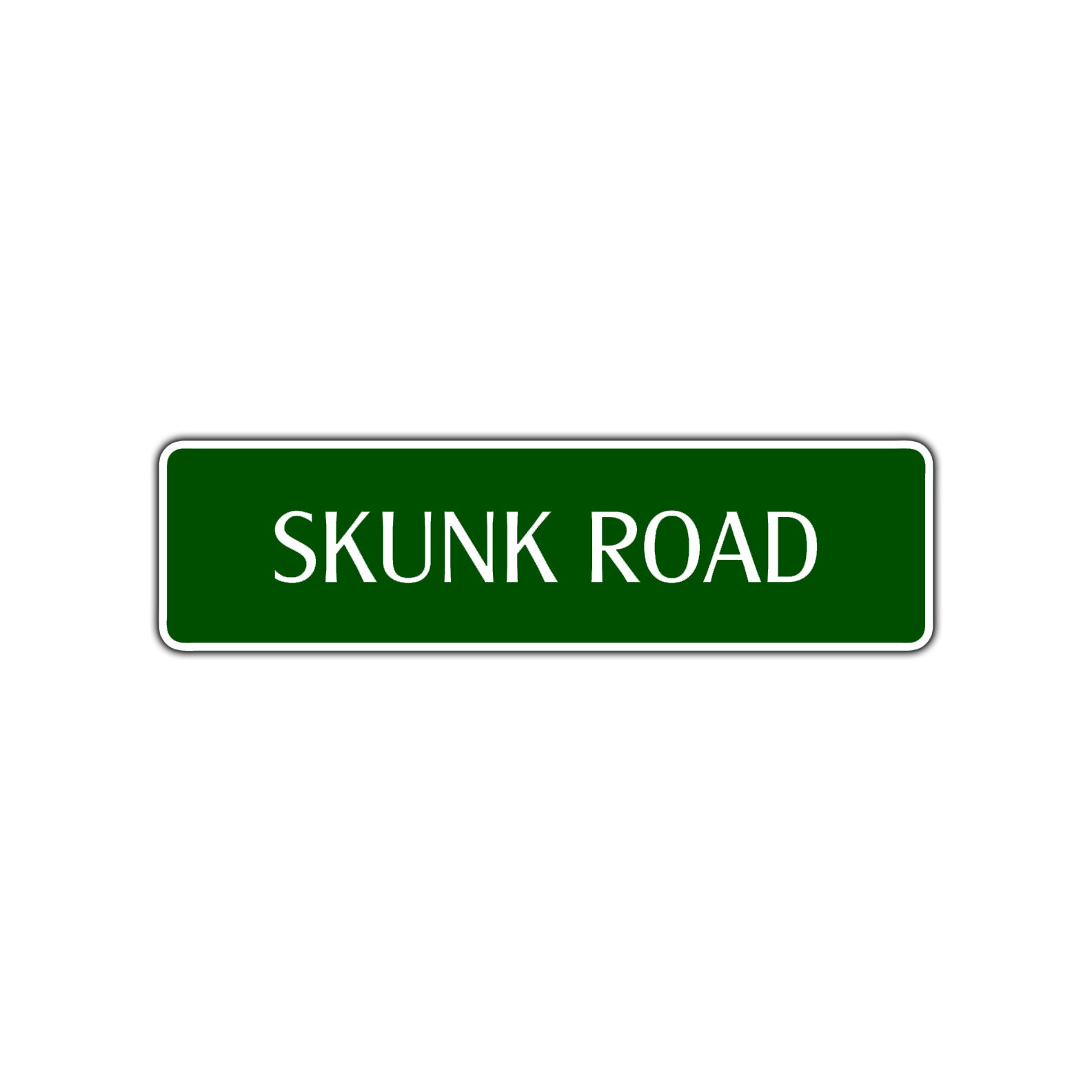 Skunk Road Aluminum Metal Novelty Street Plate Sign Wall Gift Decor