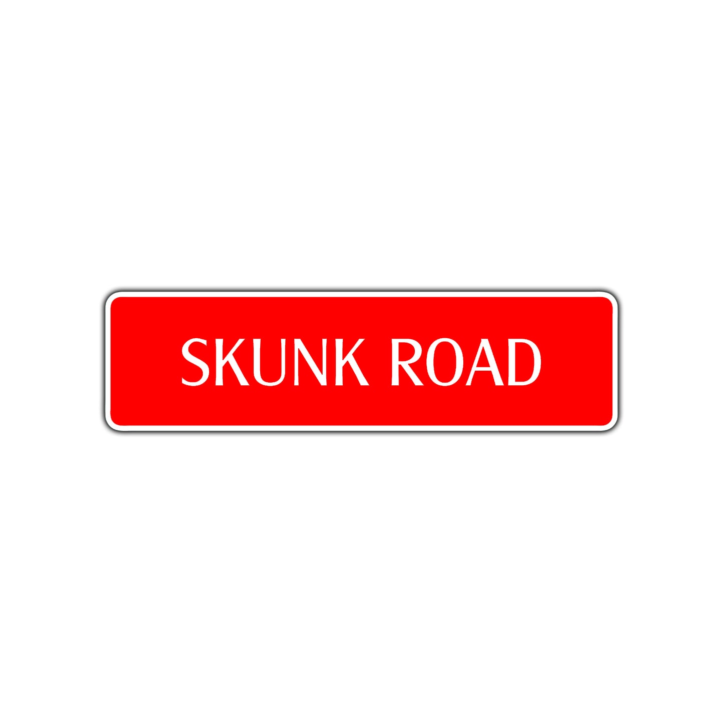 Skunk Road Aluminum Metal Novelty Street Plate Sign Wall Gift Decor