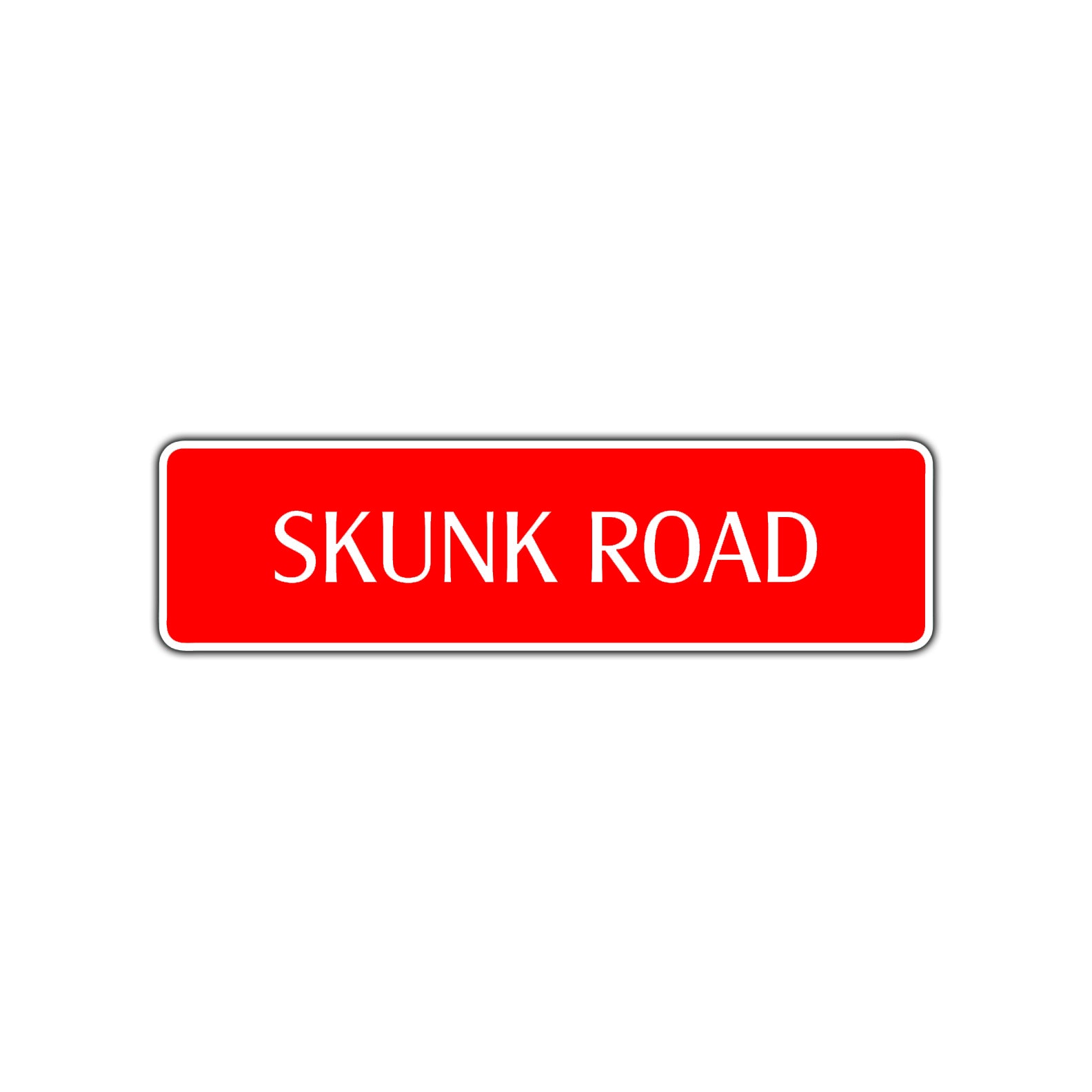 Skunk Road Aluminum Metal Novelty Street Plate Sign Wall Gift Decor