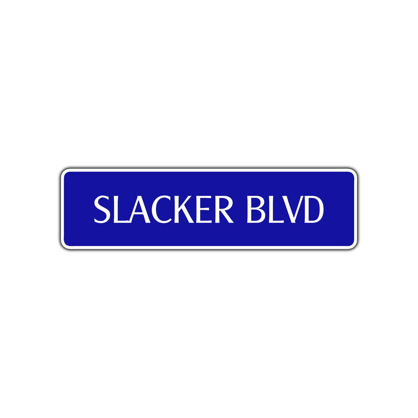 Slacker Boulevard Road Aluminum Metal Novelty Street Plate Sign Wall Gift Decor