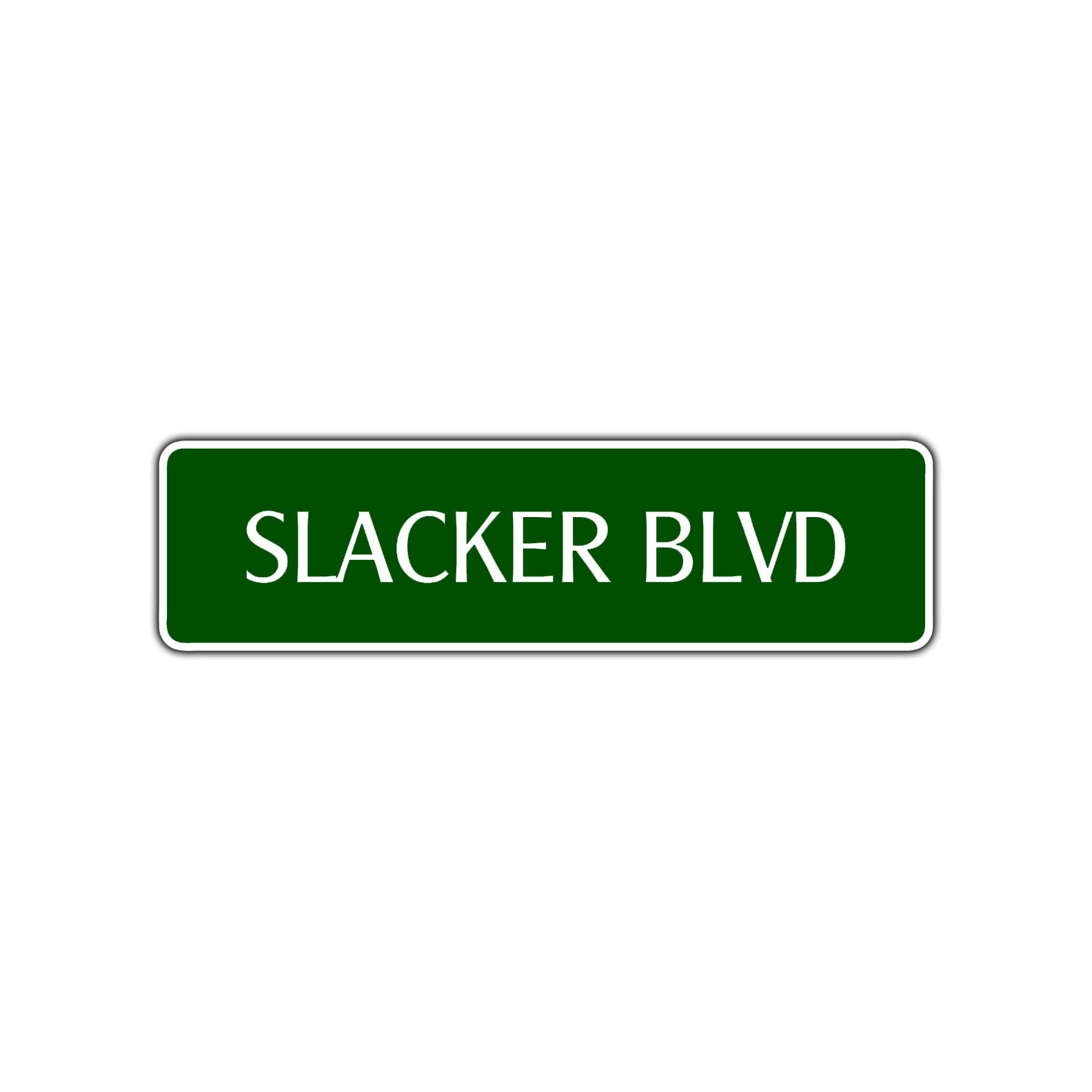 Slacker Boulevard Road Aluminum Metal Novelty Street Plate Sign Wall Gift Decor