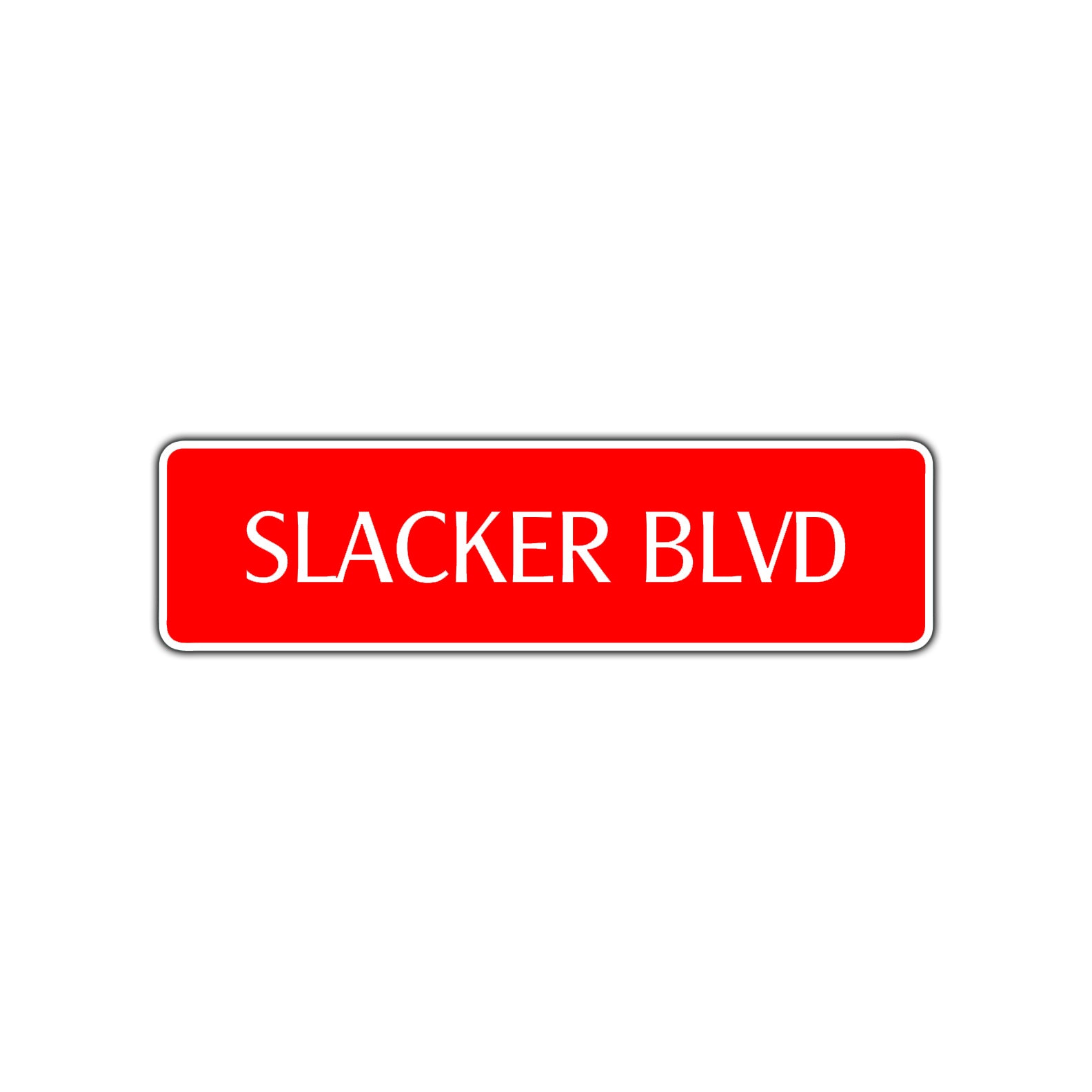 Slacker Boulevard Road Aluminum Metal Novelty Street Plate Sign Wall Gift Decor