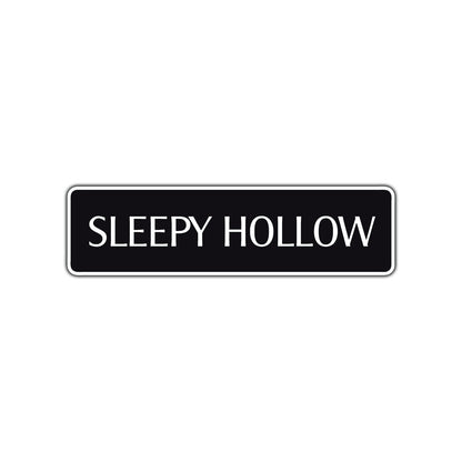 Sleepy Hollow Halloween Road Aluminum Metal Novelty Street Plate Sign Wall Gift Decor