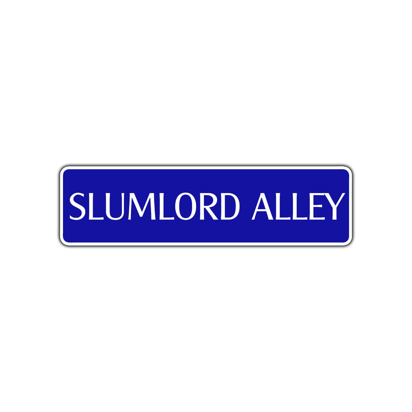 Slumlord Alley Road Aluminum Metal Novelty Street Plate Sign Wall Gift Decor