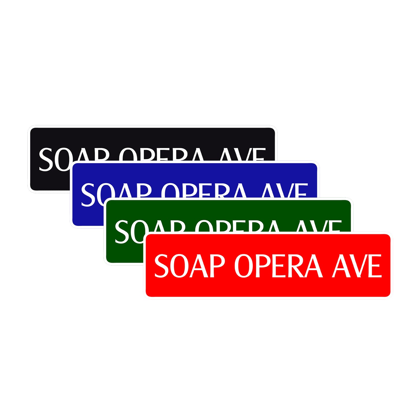 Soap Opera Ave Road Aluminum Metal Novelty Street Plate Sign Wall Gift Decor