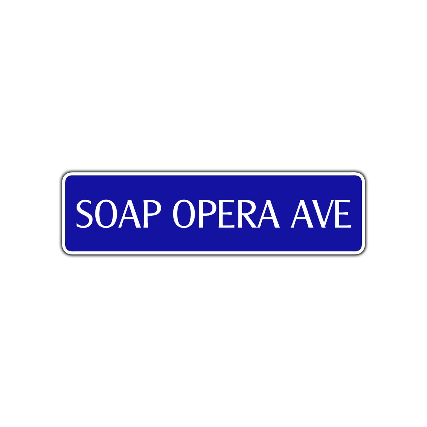 Soap Opera Ave Road Aluminum Metal Novelty Street Plate Sign Wall Gift Decor