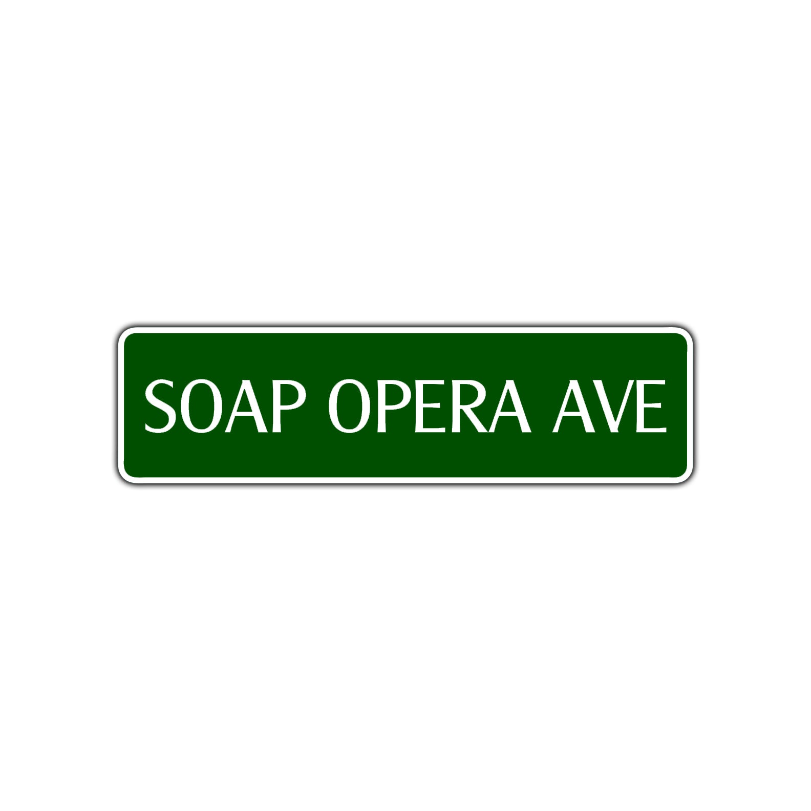 Soap Opera Ave Road Aluminum Metal Novelty Street Plate Sign Wall Gift Decor
