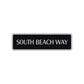 South Beach Avenue Florida Road Aluminum Metal Novelty Street Plate Sign Wall Gift Decor