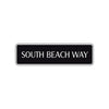 South Beach Avenue Florida Road Aluminum Metal Novelty Street Plate Sign Wall Gift Decor