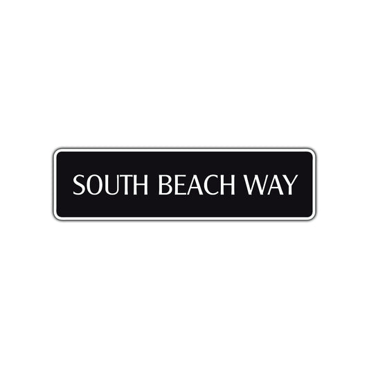 South Beach Avenue Florida Road Aluminum Metal Novelty Street Plate Sign Wall Gift Decor