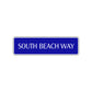South Beach Avenue Florida Road Aluminum Metal Novelty Street Plate Sign Wall Gift Decor
