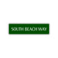 South Beach Avenue Florida Road Aluminum Metal Novelty Street Plate Sign Wall Gift Decor