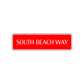 South Beach Avenue Florida Road Aluminum Metal Novelty Street Plate Sign Wall Gift Decor