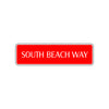 South Beach Avenue Florida Road Aluminum Metal Novelty Street Plate Sign Wall Gift Decor