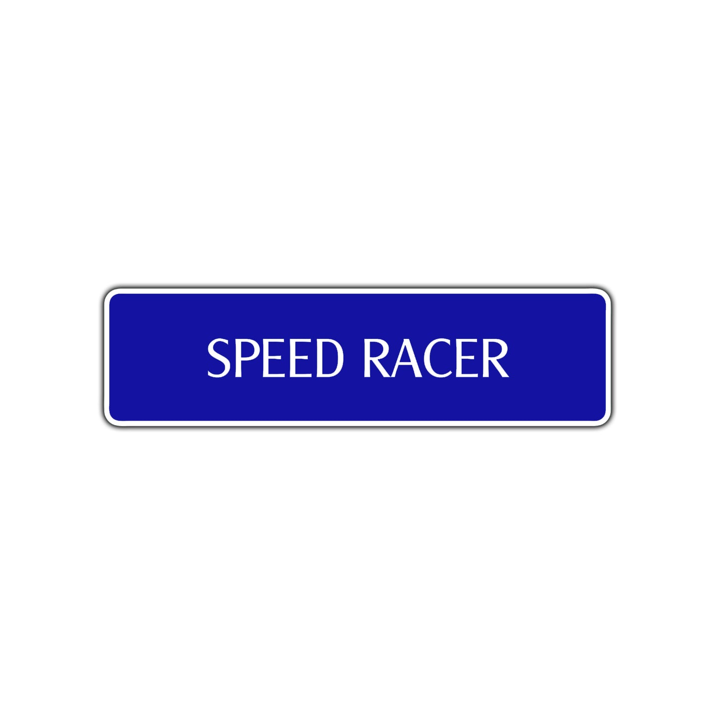 Speed Racer Road Aluminum Metal Novelty Street Plate Sign Wall Gift Decor
