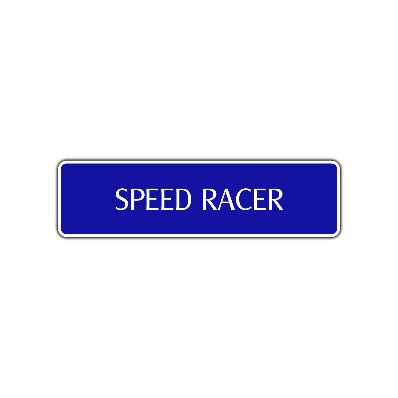 Speed Racer Road Aluminum Metal Novelty Street Plate Sign Wall Gift Decor
