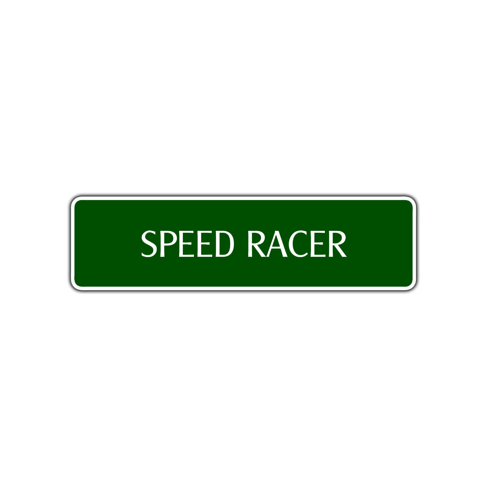 Speed Racer Road Aluminum Metal Novelty Street Plate Sign Wall Gift Decor