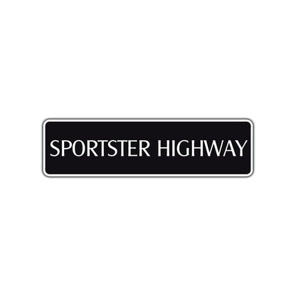 Sportster Highway Harley Davidson Road Aluminum Metal Novelty Street Plate Sign Wall Gift Decor