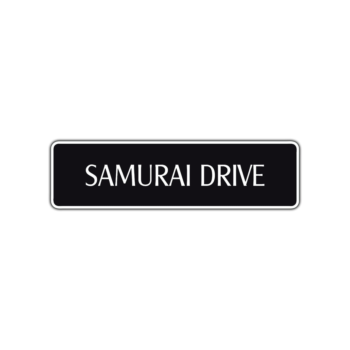 Samurai Drive Road Aluminum Metal Novelty Street Plate Sign Wall Gift Decor