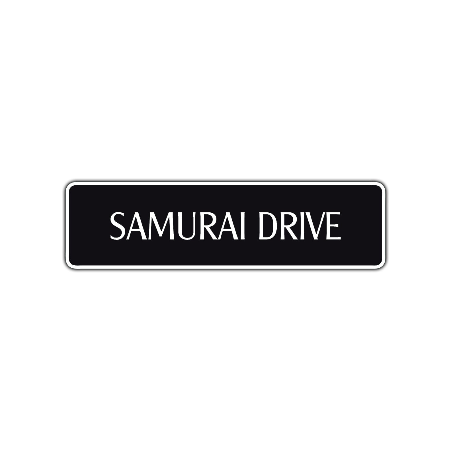 Samurai Drive Road Aluminum Metal Novelty Street Plate Sign Wall Gift Decor