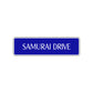 Samurai Drive Road Aluminum Metal Novelty Street Plate Sign Wall Gift Decor