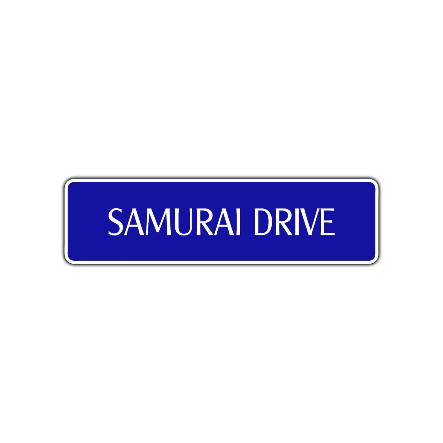 Samurai Drive Road Aluminum Metal Novelty Street Plate Sign Wall Gift Decor