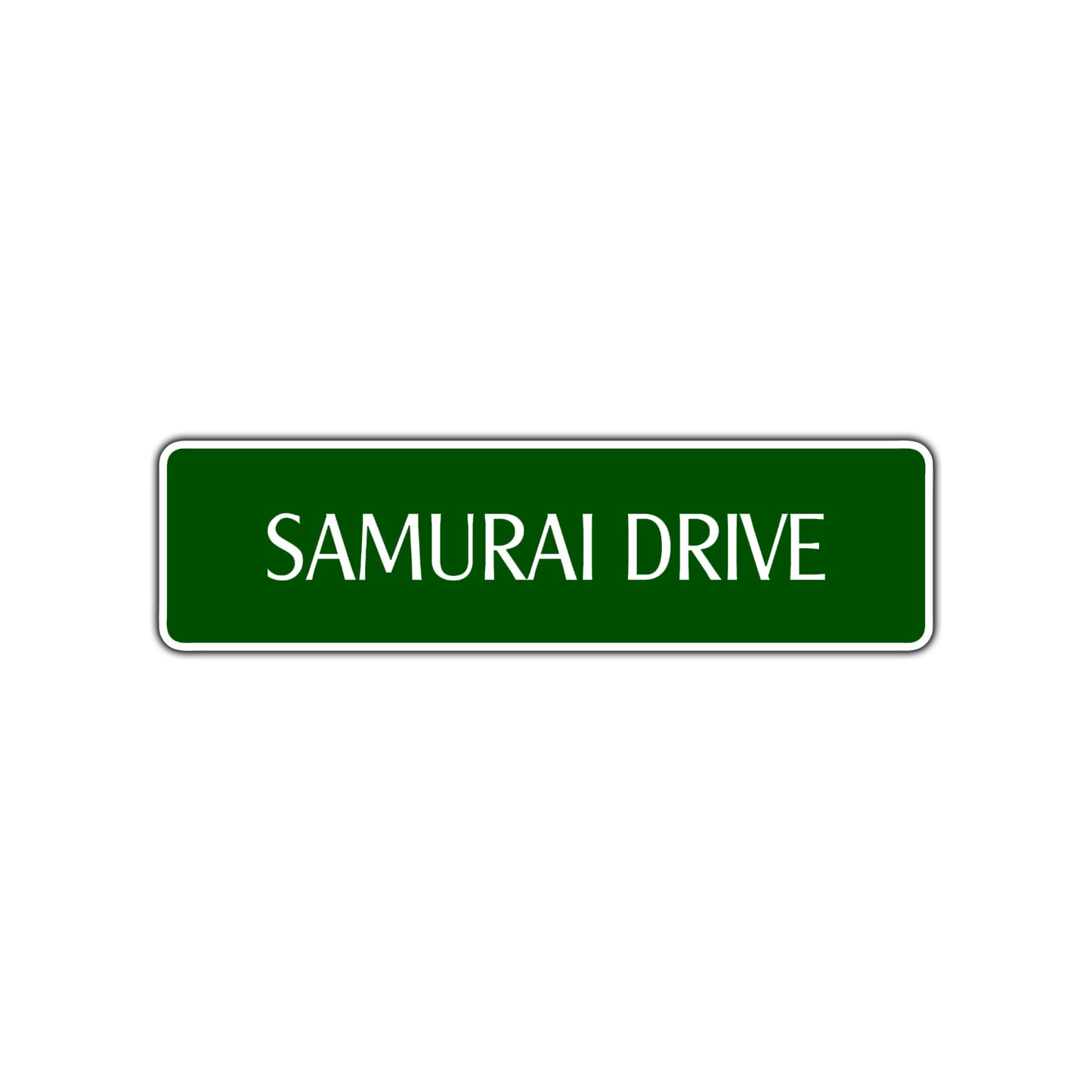 Samurai Drive Road Aluminum Metal Novelty Street Plate Sign Wall Gift Decor