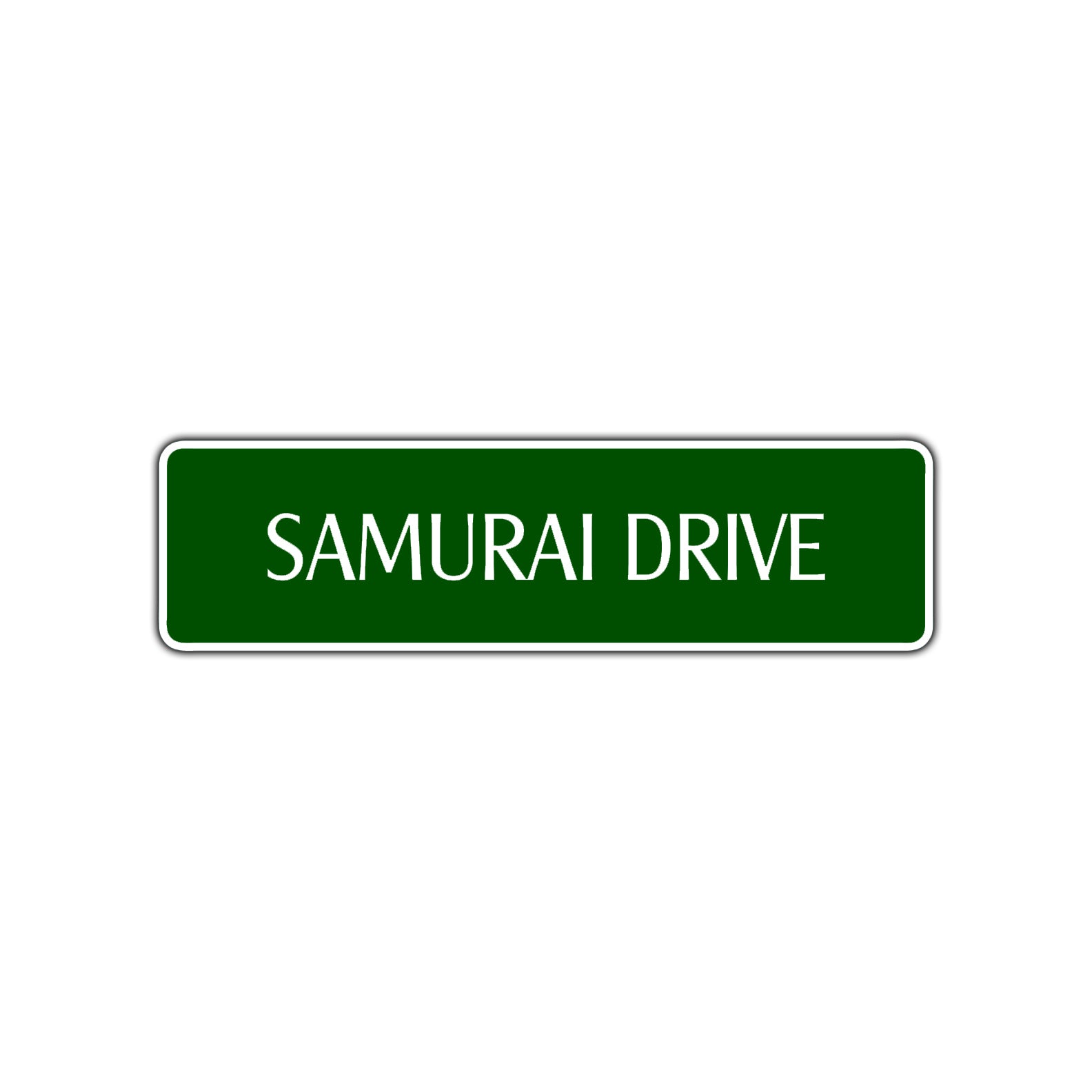 Samurai Drive Road Aluminum Metal Novelty Street Plate Sign Wall Gift Decor