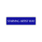 Starving Artist Way Road Aluminum Metal Novelty Street Plate Sign Wall Gift Decor