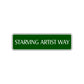 Starving Artist Way Road Aluminum Metal Novelty Street Plate Sign Wall Gift Decor
