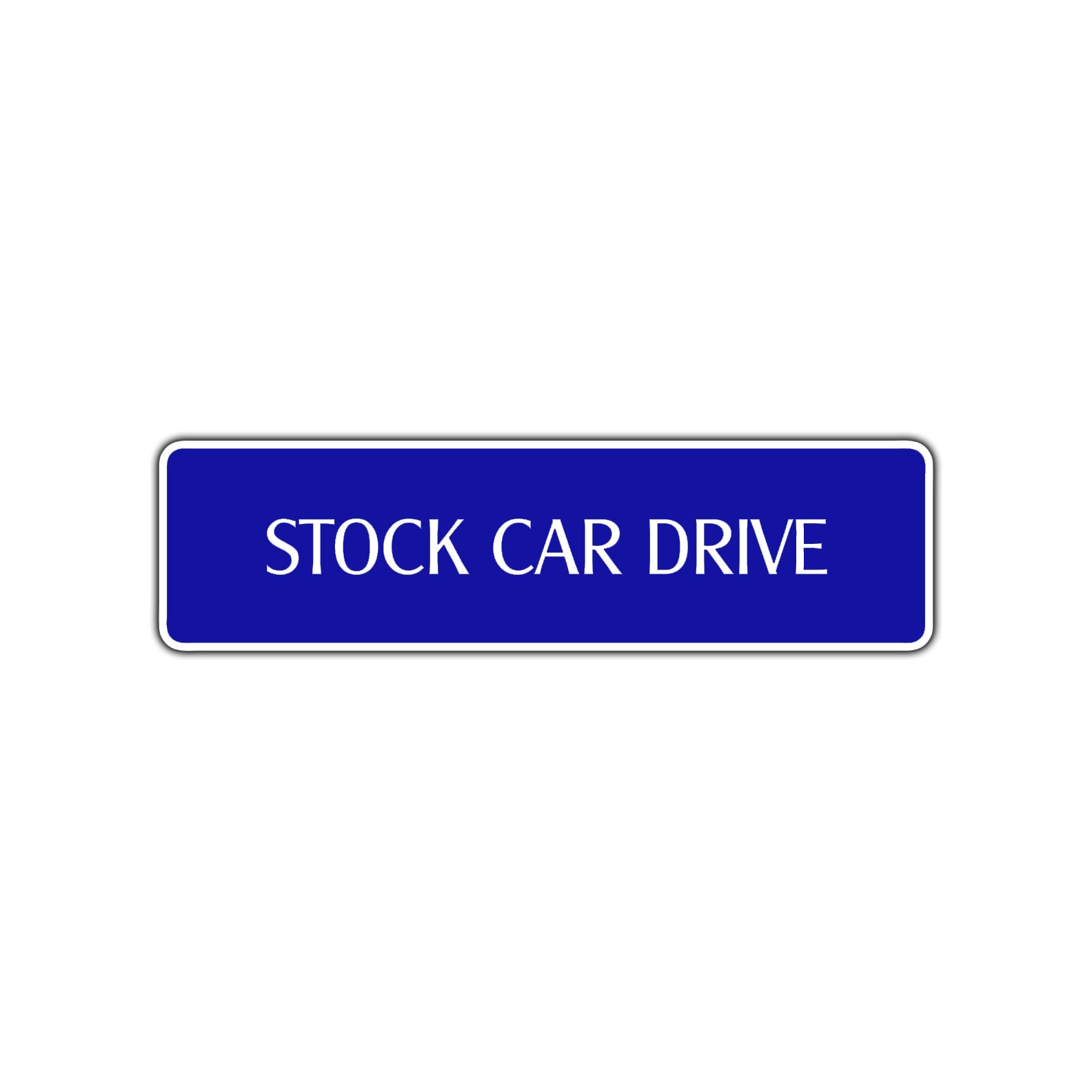 Stock Car Drive Road Aluminum Metal Novelty Street Plate Sign Wall Gift Decor