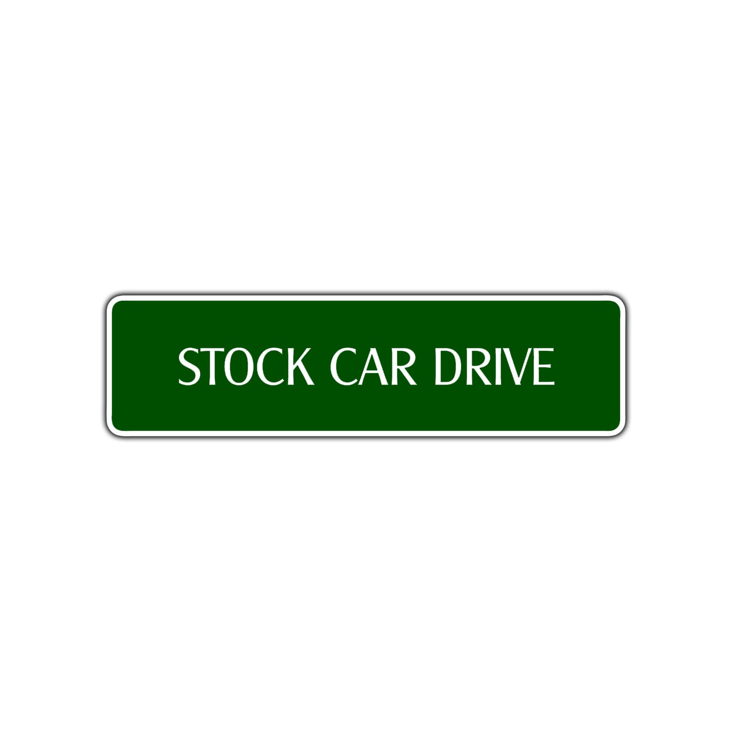 Stock Car Drive Road Aluminum Metal Novelty Street Plate Sign Wall Gift Decor