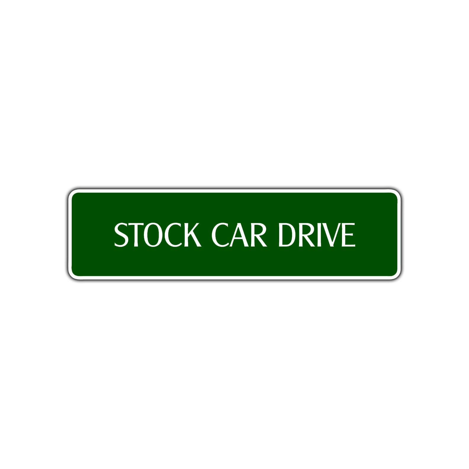 Stock Car Drive Road Aluminum Metal Novelty Street Plate Sign Wall Gift Decor