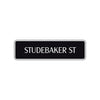 Studebaker St Road Aluminum Metal Novelty Street Plate Sign Wall Gift Decor