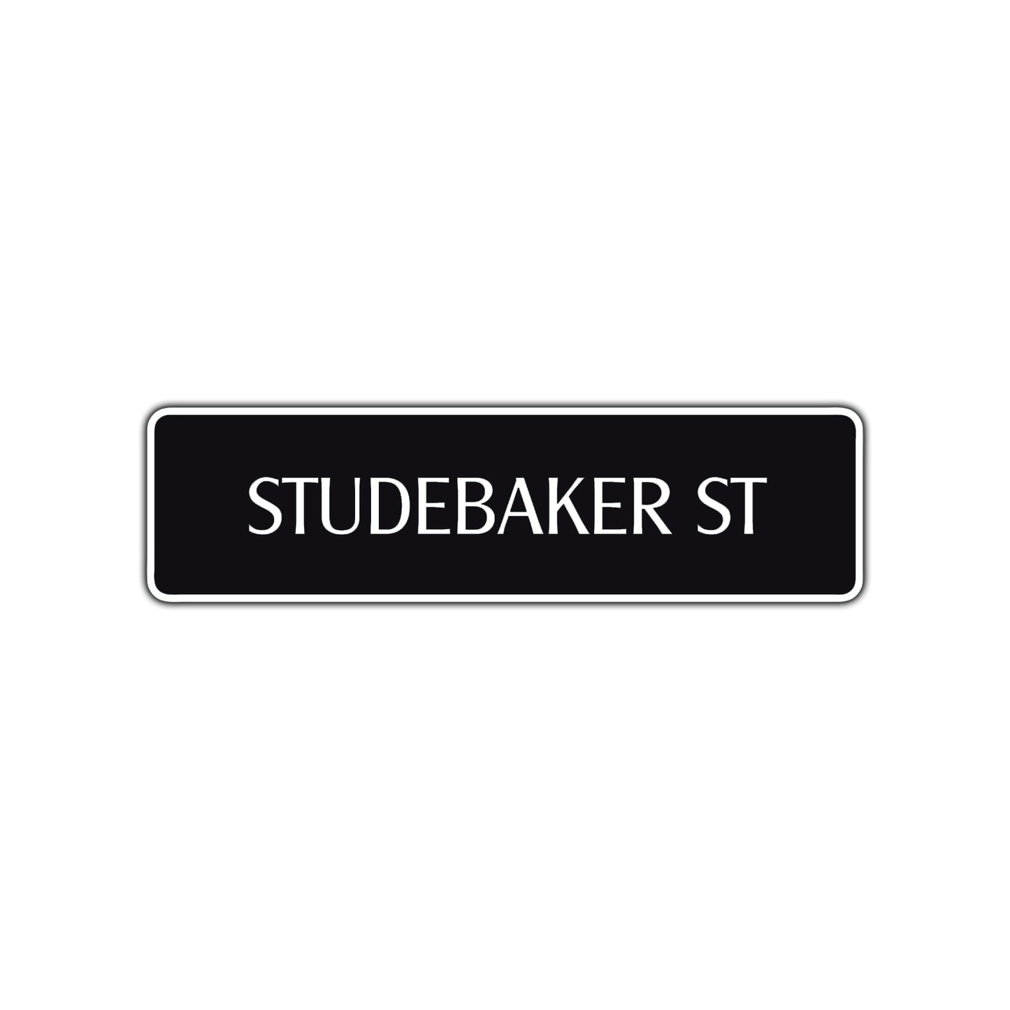 Studebaker St Road Aluminum Metal Novelty Street Plate Sign Wall Gift Decor