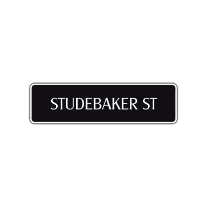 Studebaker St Road Aluminum Metal Novelty Street Plate Sign Wall Gift Decor