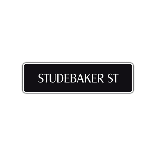 Studebaker St Road Aluminum Metal Novelty Street Plate Sign Wall Gift Decor