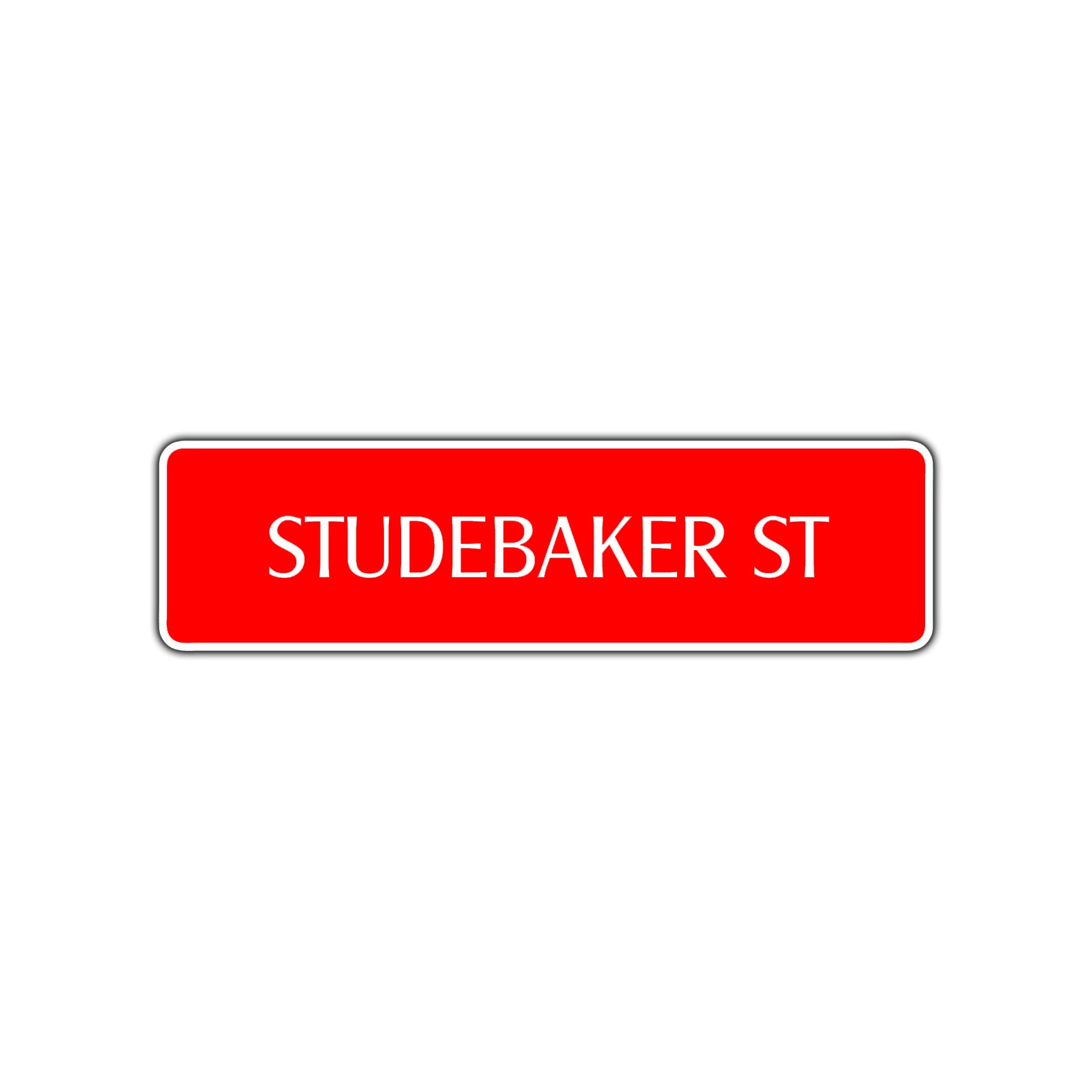 Studebaker St Road Aluminum Metal Novelty Street Plate Sign Wall Gift Decor