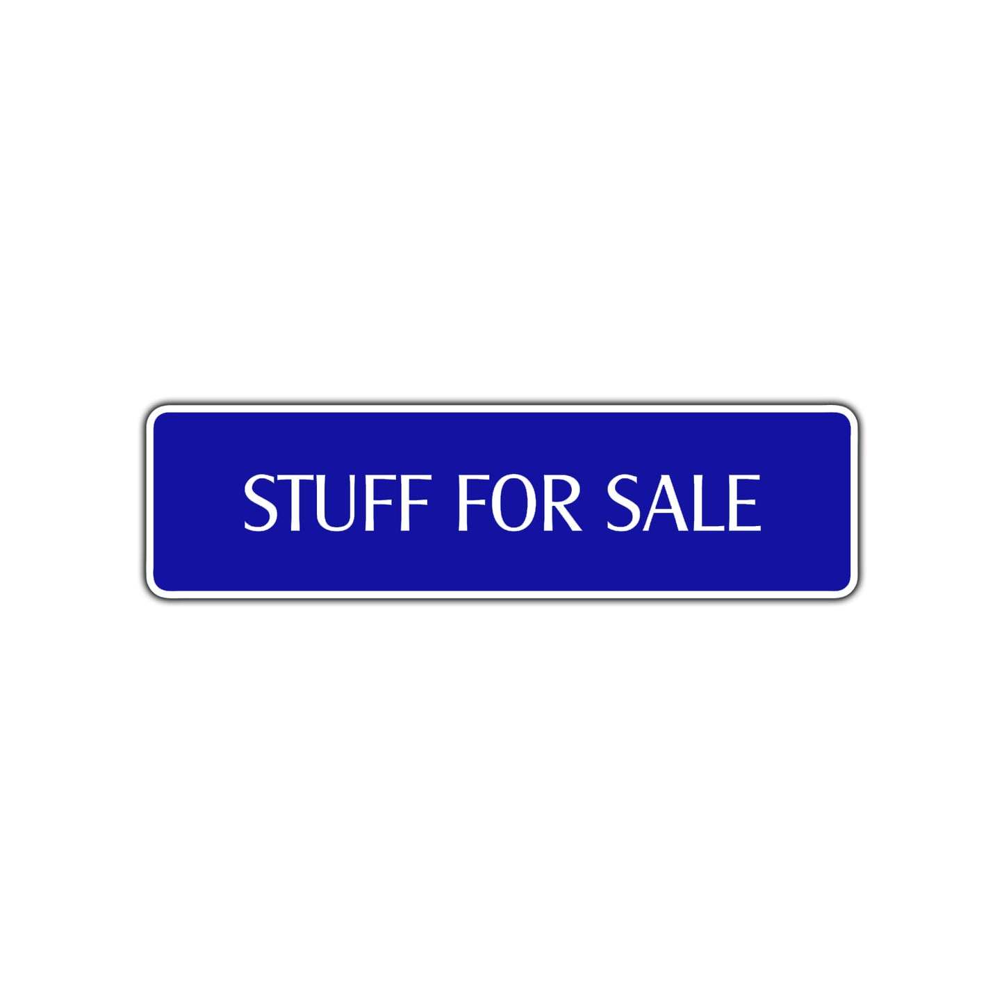 Stuff For Sale Road Aluminum Metal Novelty Street Plate Sign Wall Gift Decor