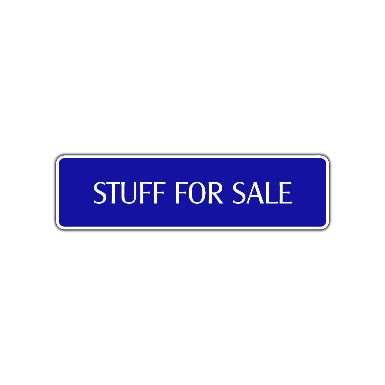 Stuff For Sale Road Aluminum Metal Novelty Street Plate Sign Wall Gift Decor