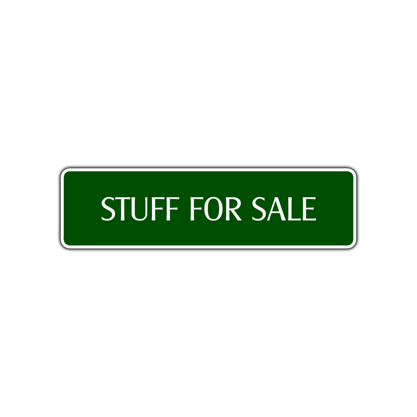 Stuff For Sale Road Aluminum Metal Novelty Street Plate Sign Wall Gift Decor