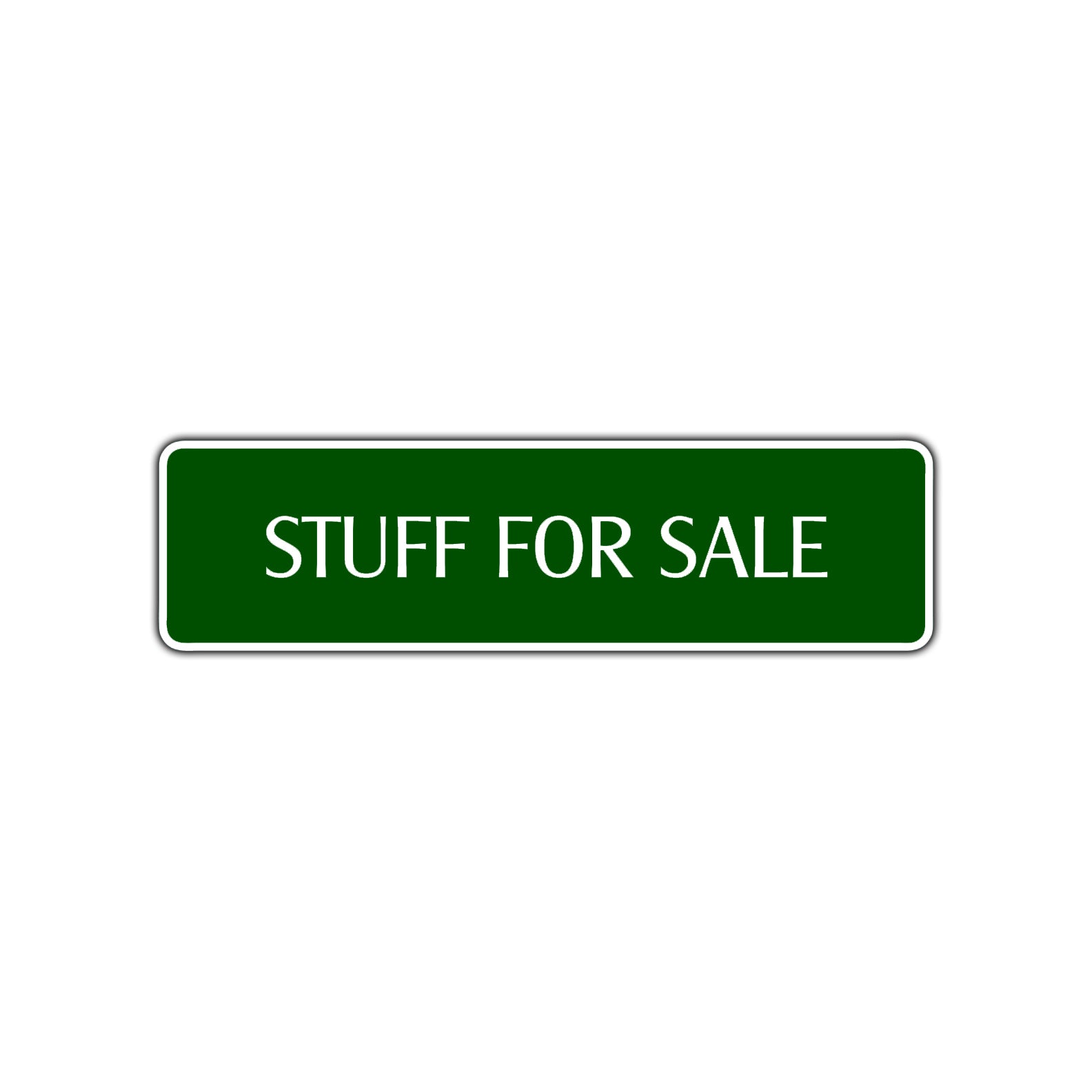 Stuff For Sale Road Aluminum Metal Novelty Street Plate Sign Wall Gift Decor