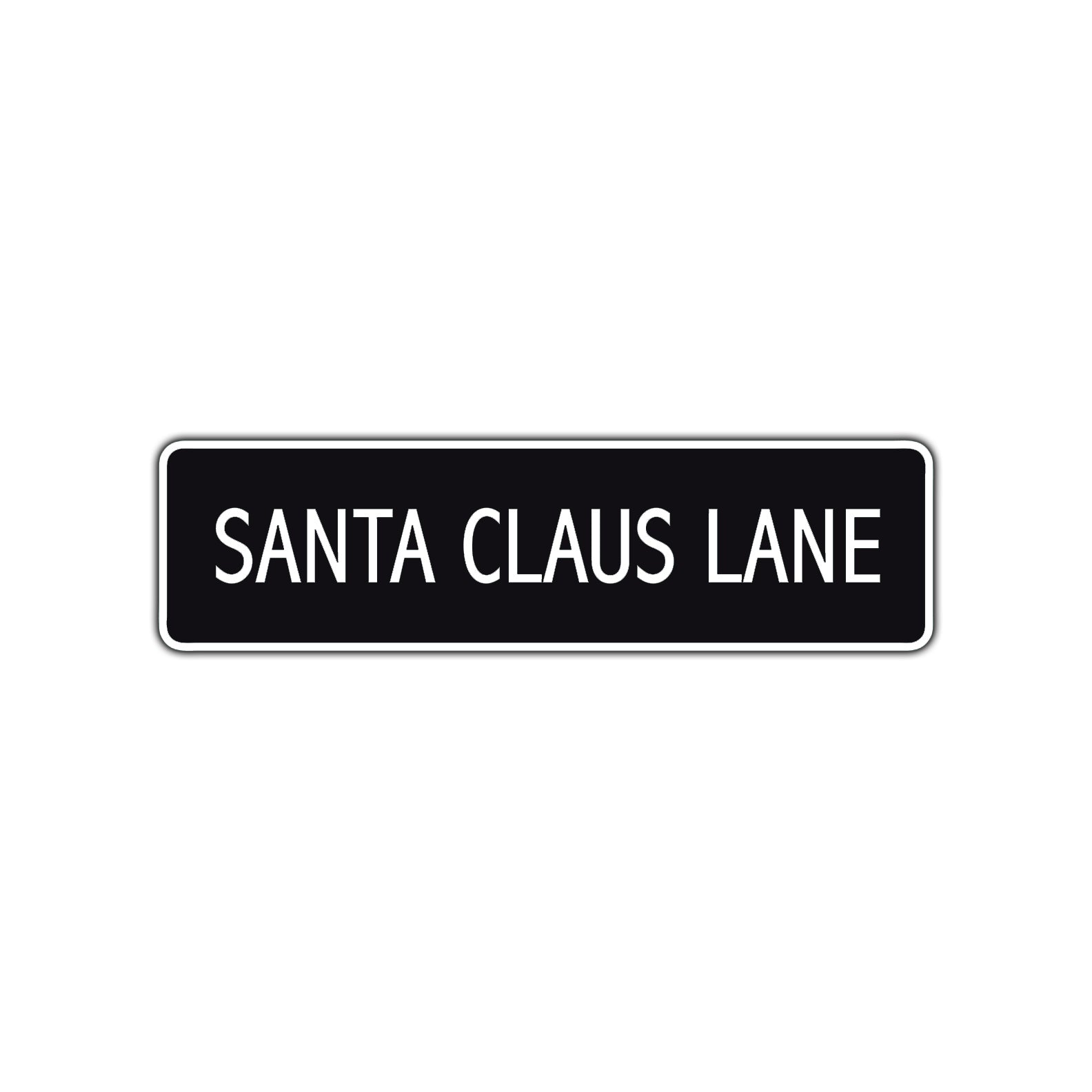 Santa Claus Lane Christmas Road Aluminum Metal Novelty Street Plate Sign Wall Gift Decor
