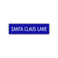 Santa Claus Lane Christmas Road Aluminum Metal Novelty Street Plate Sign Wall Gift Decor