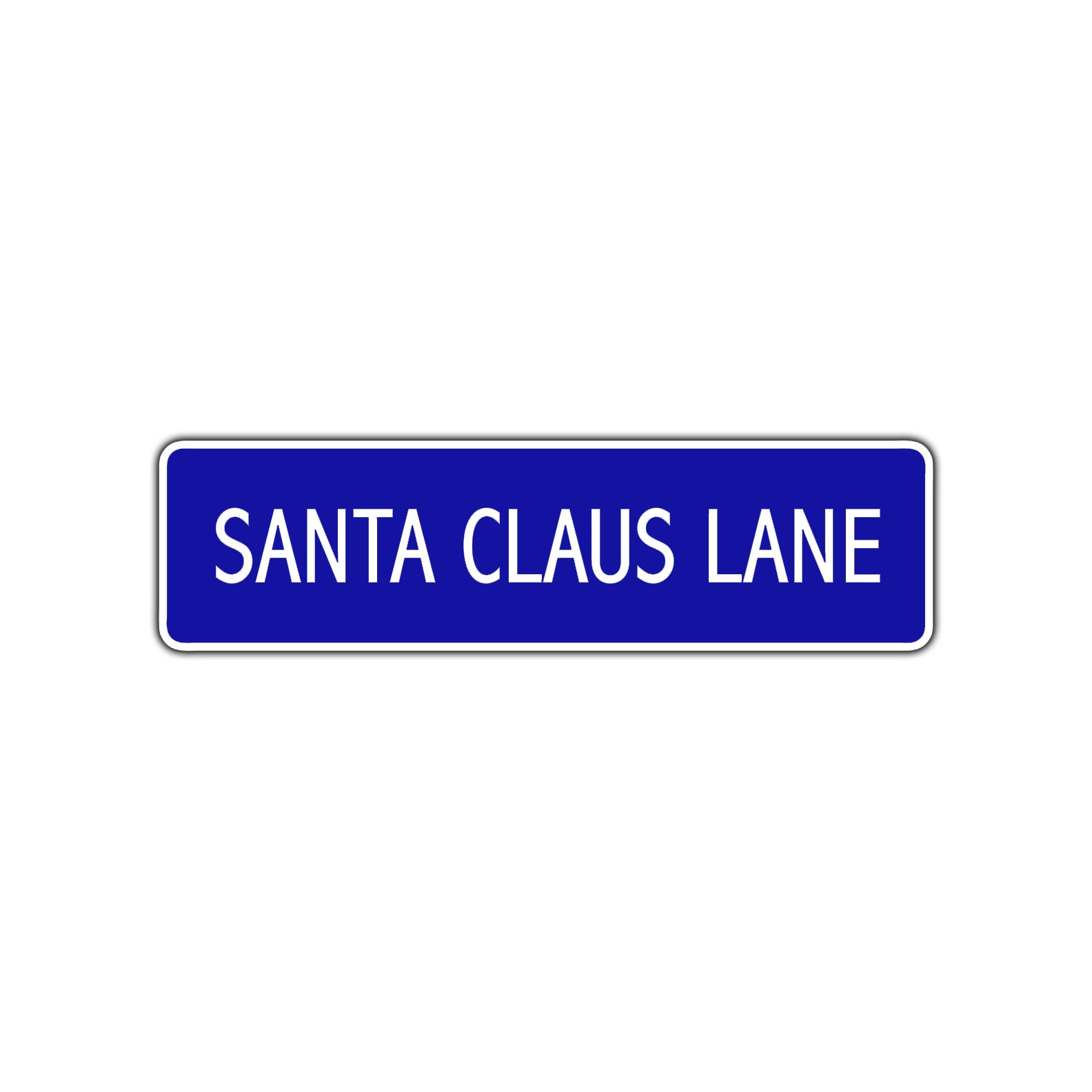 Santa Claus Lane Christmas Road Aluminum Metal Novelty Street Plate Sign Wall Gift Decor