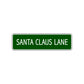 Santa Claus Lane Christmas Road Aluminum Metal Novelty Street Plate Sign Wall Gift Decor