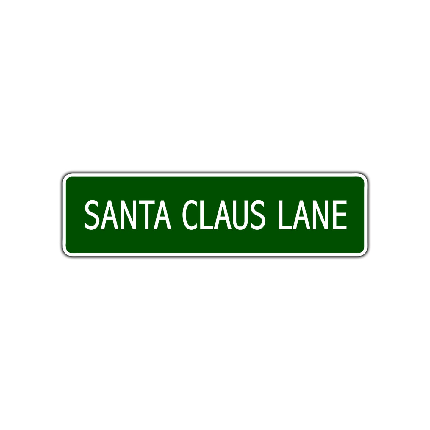 Santa Claus Lane Christmas Road Aluminum Metal Novelty Street Plate Sign Wall Gift Decor