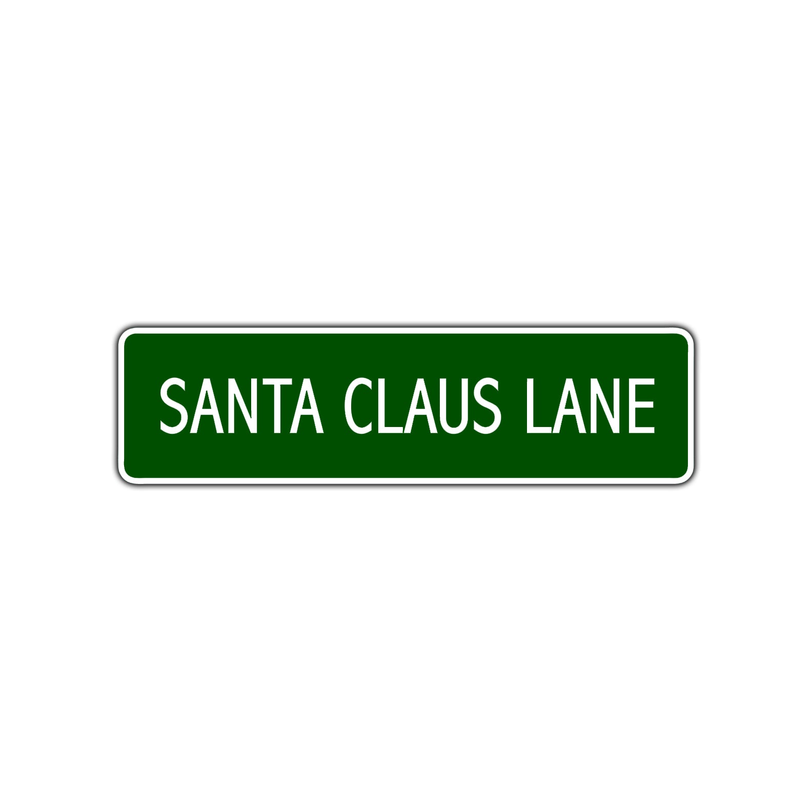 Santa Claus Lane Christmas Road Aluminum Metal Novelty Street Plate Sign Wall Gift Decor