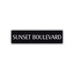 Sunset Boulevard Beach Road Aluminum Metal Novelty Street Plate Sign Wall Gift Decor